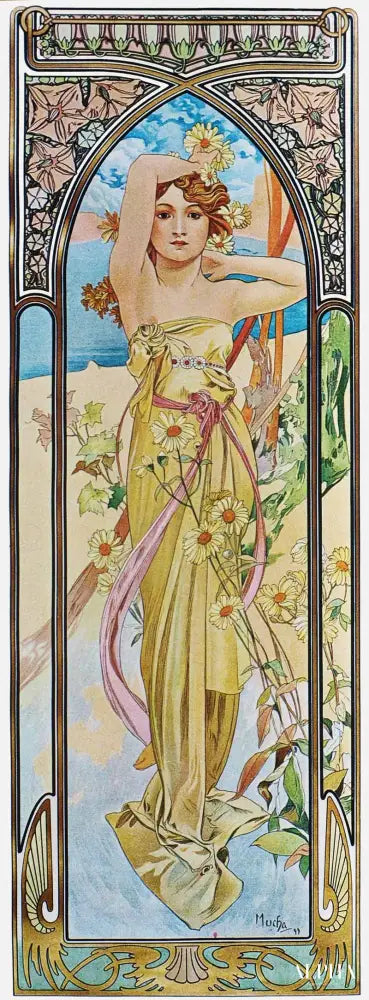 Heures de la journée : La lumière du jour - Mucha - Reproductions de tableaux et peintures haut de gamme