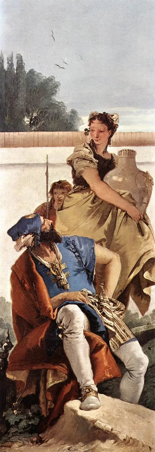 Homme assis femme avec un pot et garçon - Giovanni Battista Tiepolo - Alpha Reproduction