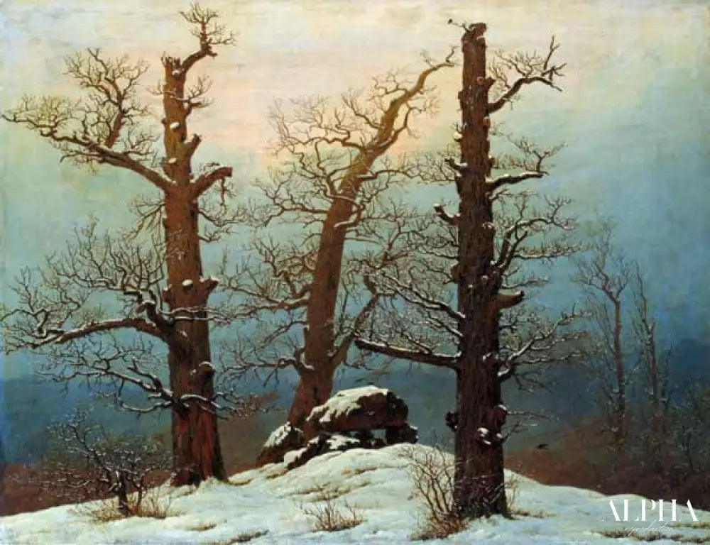 Huenengrab dans la neige - Caspar David Friedrich - Reproductions de tableaux et peintures haut de gamme