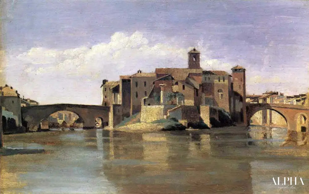 Île de San Bartolomeo (1826-1828) - Camille Corot - Reproductions de tableaux et peintures haut de gamme