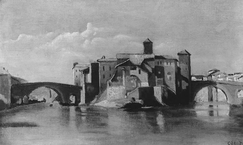 Ostrov San Bartolomeo, Řím - Jean-Baptiste Camille Corot
