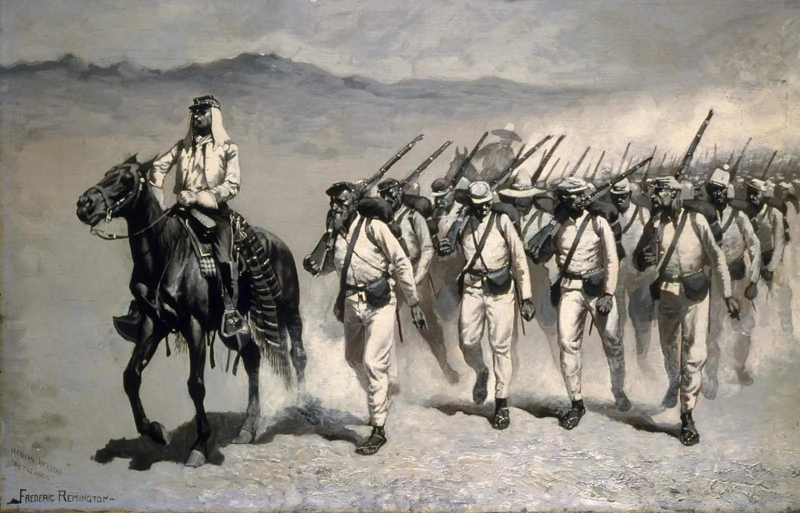 Infanterie mexicaine « En marche » - Frederic Remington - Alpha Reproduction