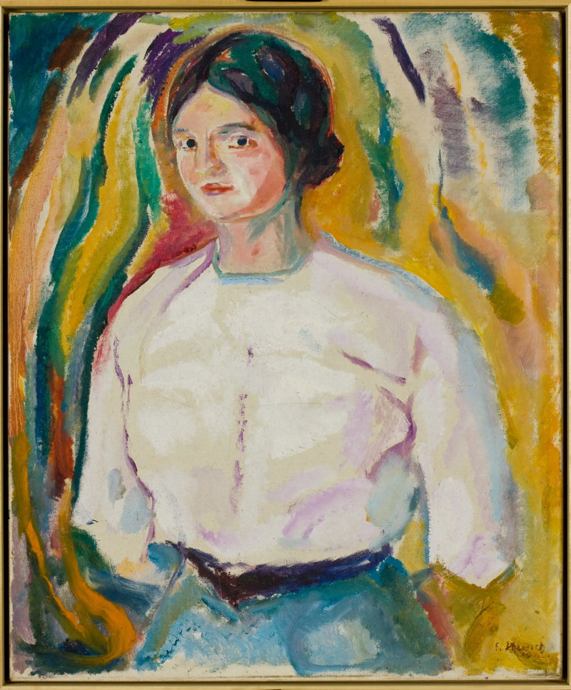 Ingeborg se svýma rukama za zády - Edvard Munch