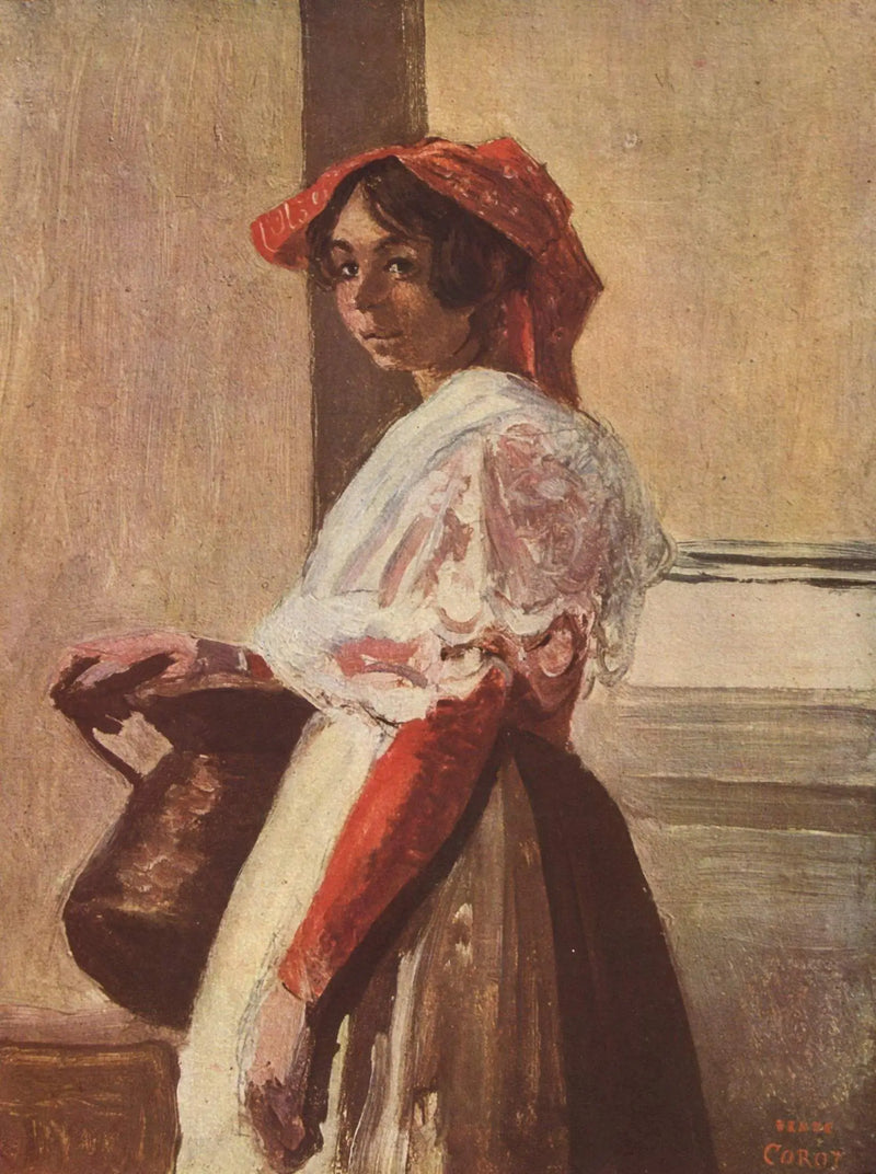 Italské s džbánem - Jean-Baptiste Camille Corot