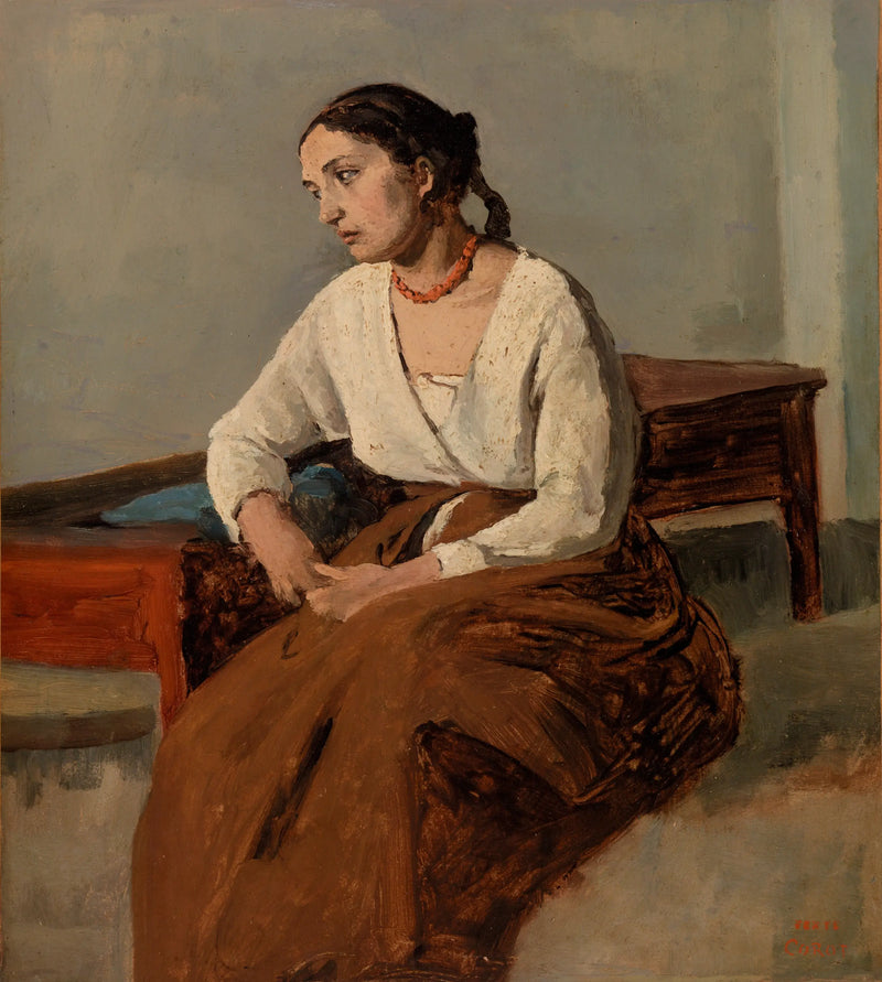 Italská melancholická (Řím) - Jean-Baptiste Camille Corot