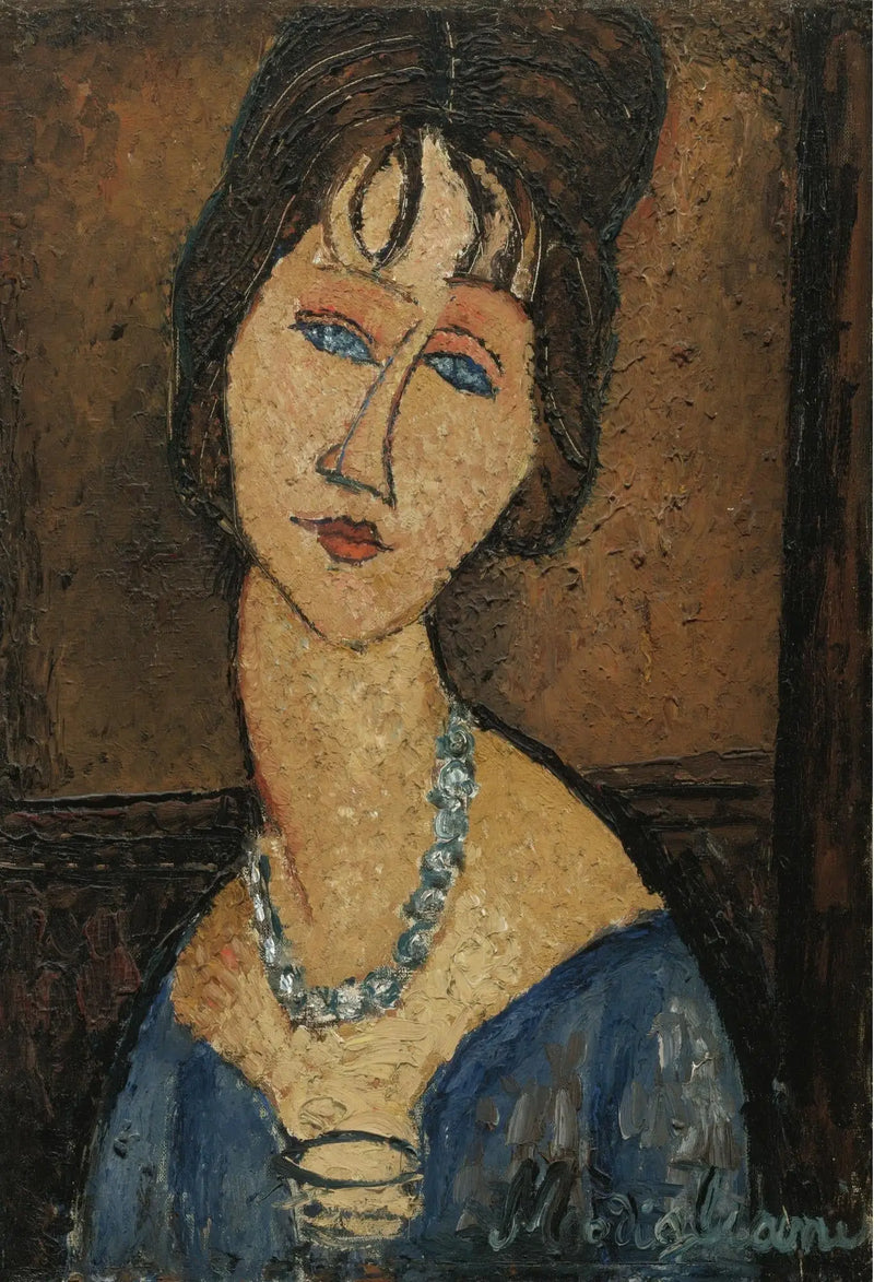 Jeanne Hébuterne s náhrdelníkem - Amedeo Modigliani