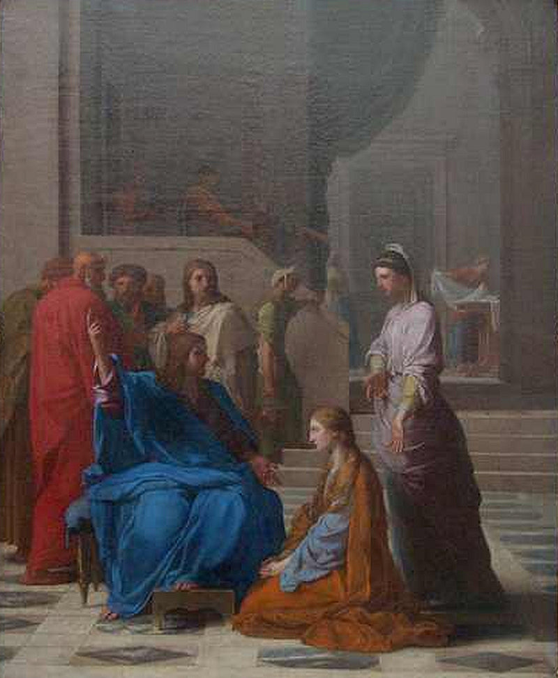 Ježíš u Marthe a Marie - Eustache Le Sueur