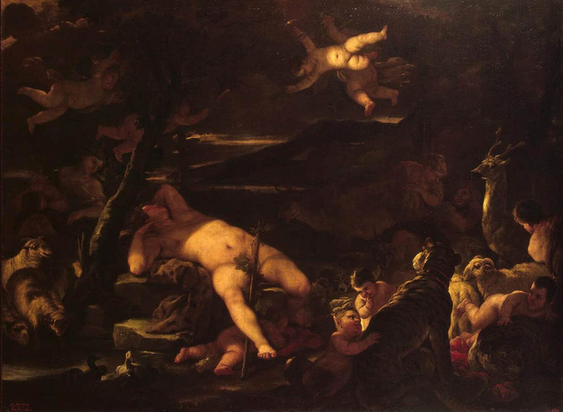 Spící mladý Bacchus - Luca Giordano