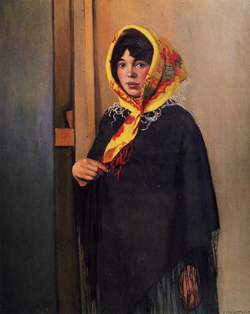 Mladá žena s žlutou šálou - Félix Vallotton
