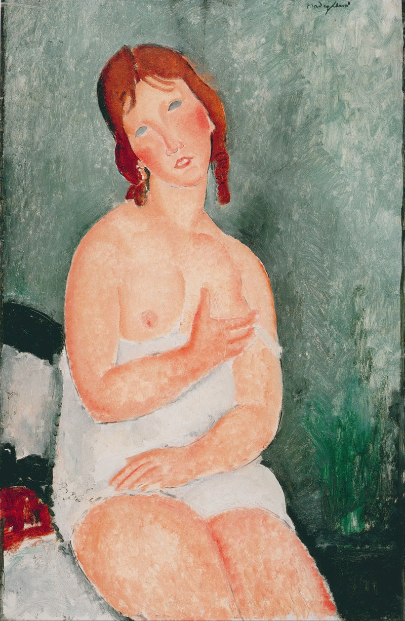 Mladá žena v košili - Amedeo Modigliani