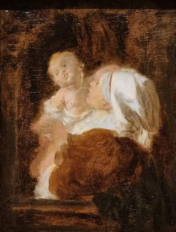 Mladá žena a dítě - Jean-Honoré Fragonard