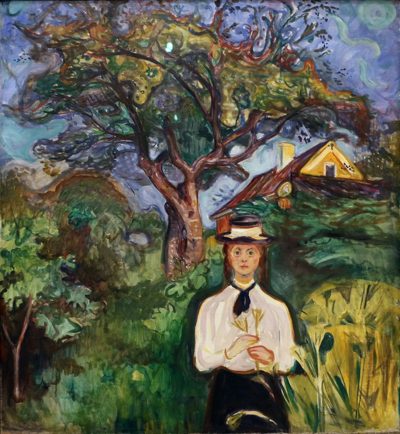 Mladá žena pod jabloní - Edvard Munch