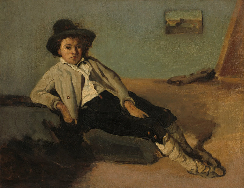 Mladý italský rolník - Jean-Baptiste Camille Corot
