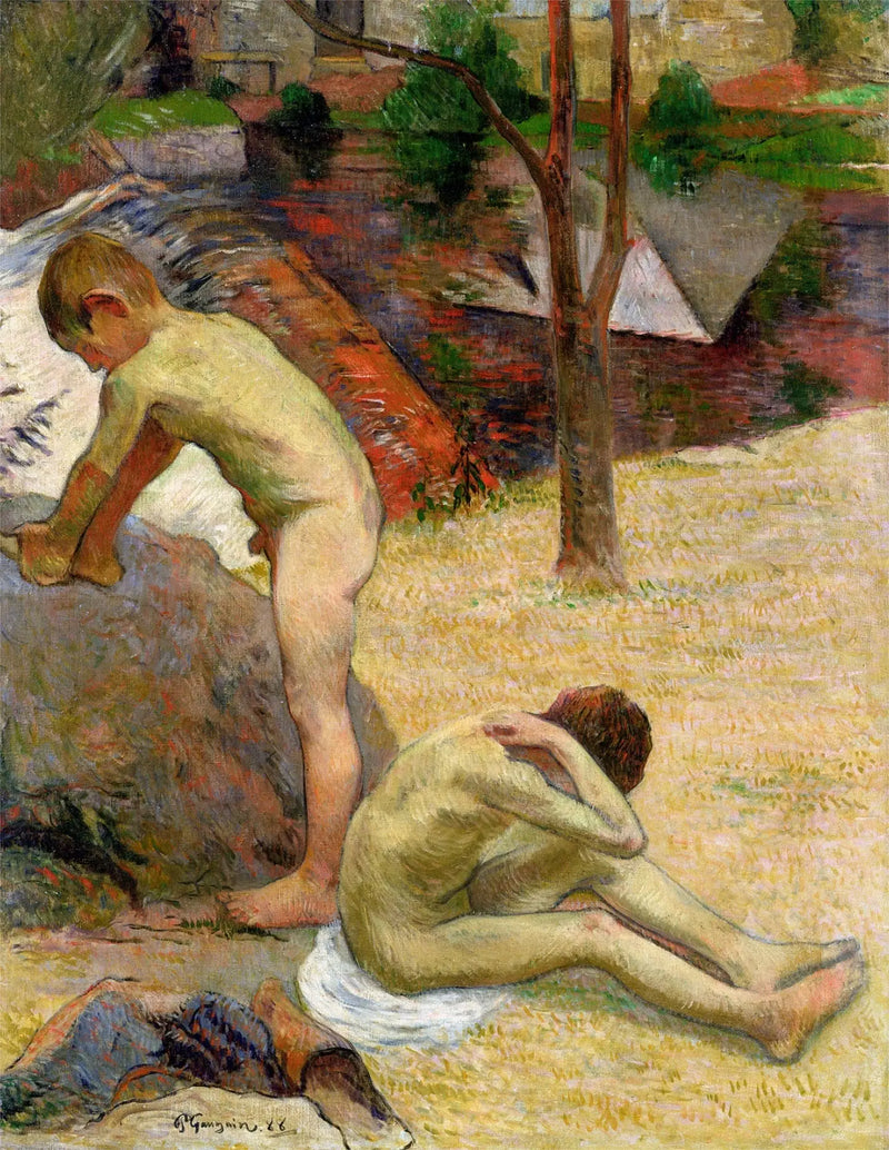 Mladí bretonští plavci - Paul Gauguin