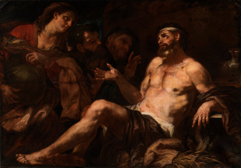 Job a jeho utěšitelé - Luca Giordano
