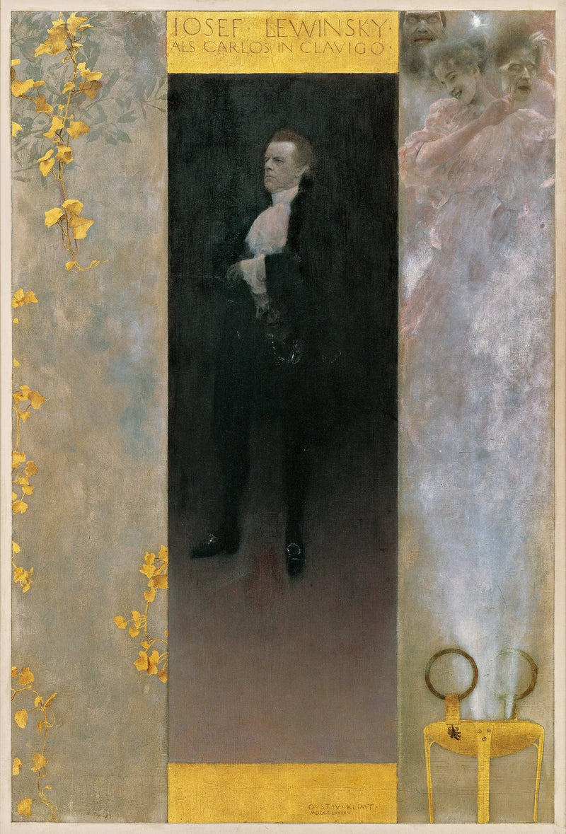 Josef Lewinsky a Carlos v Clavigo - Gustav Klimt