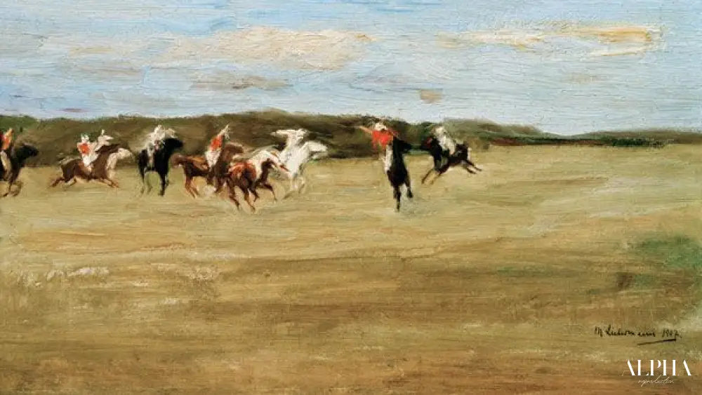 Joueurs de polo - Max Liebermann - Reproductions de tableaux et peintures haut de gamme