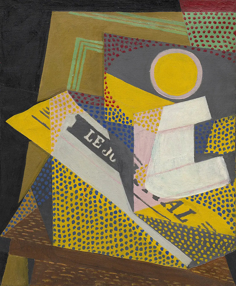 Deník a talíř s ovocem - Juan Gris