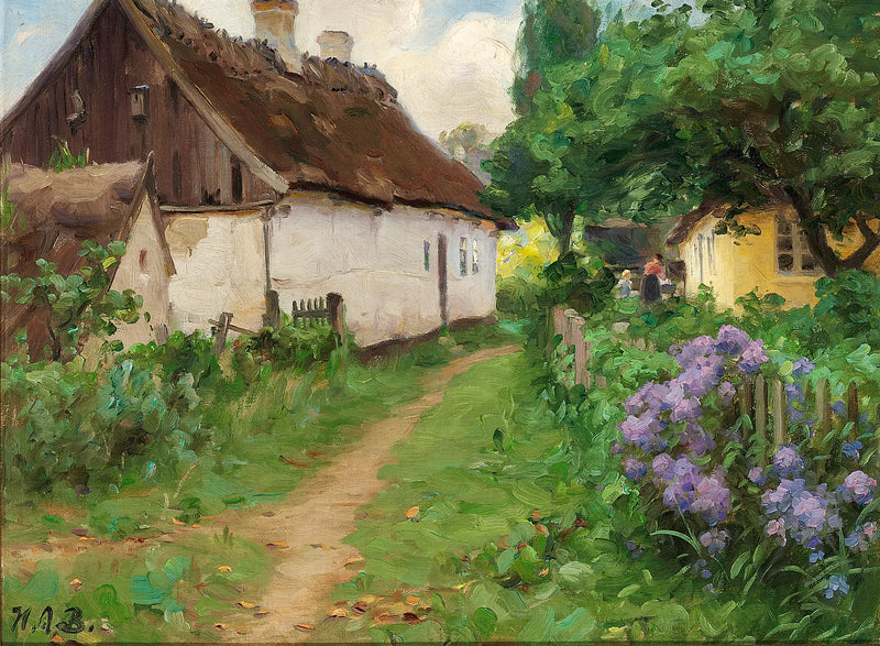 Letní den u farmy. - H. A. Brendekilde