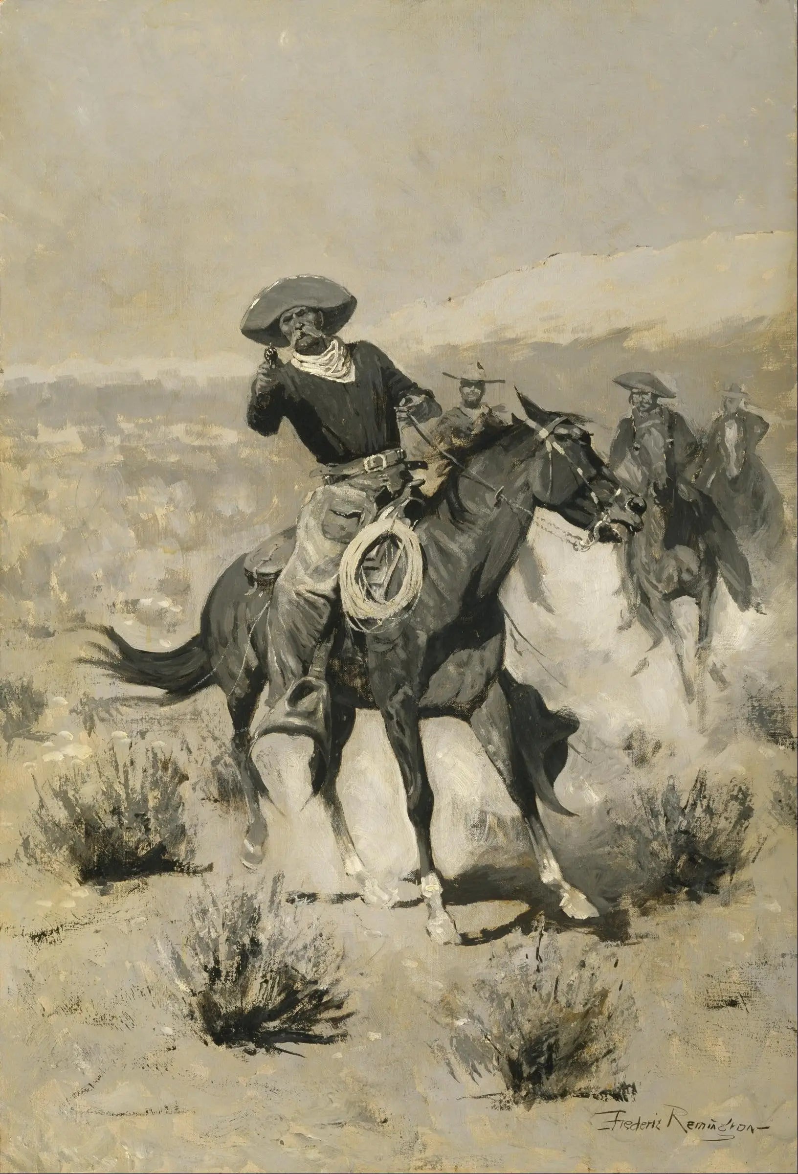 Journées au champ de tir (« Haut les mains ! ») - Frederic Remington - Alpha Reproduction