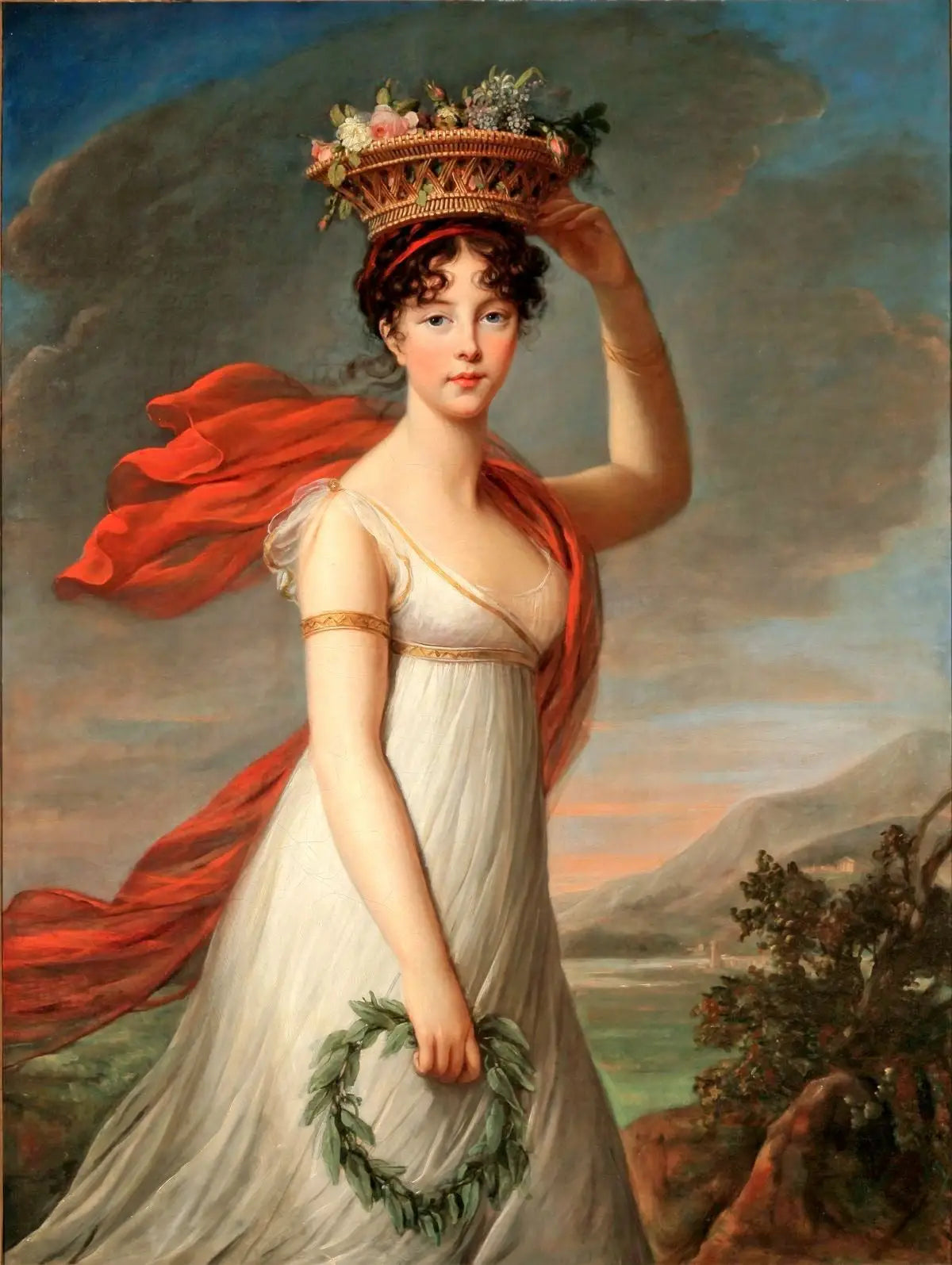 Julie dans le rôle de Flora déesse romaine des fleurs - Élisabeth Vigée Le Brun - Alpha Reproduction