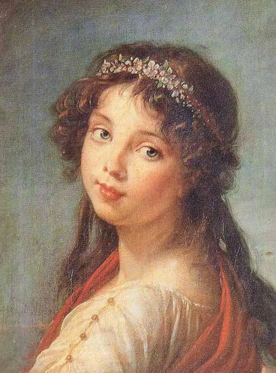 Julie Lebrun pohled přes rameno - Élisabeth Vigée Le Brun