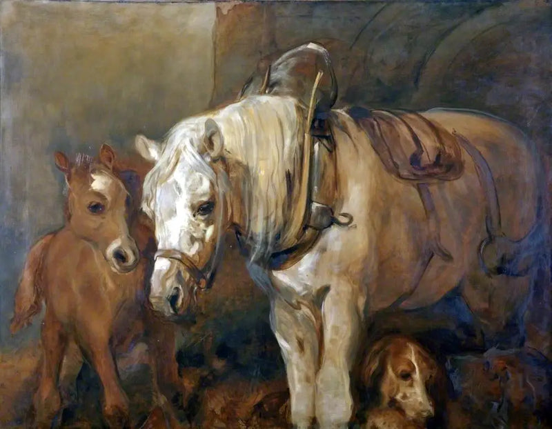 Klisna a hříbě - Edwin Henry Landseer