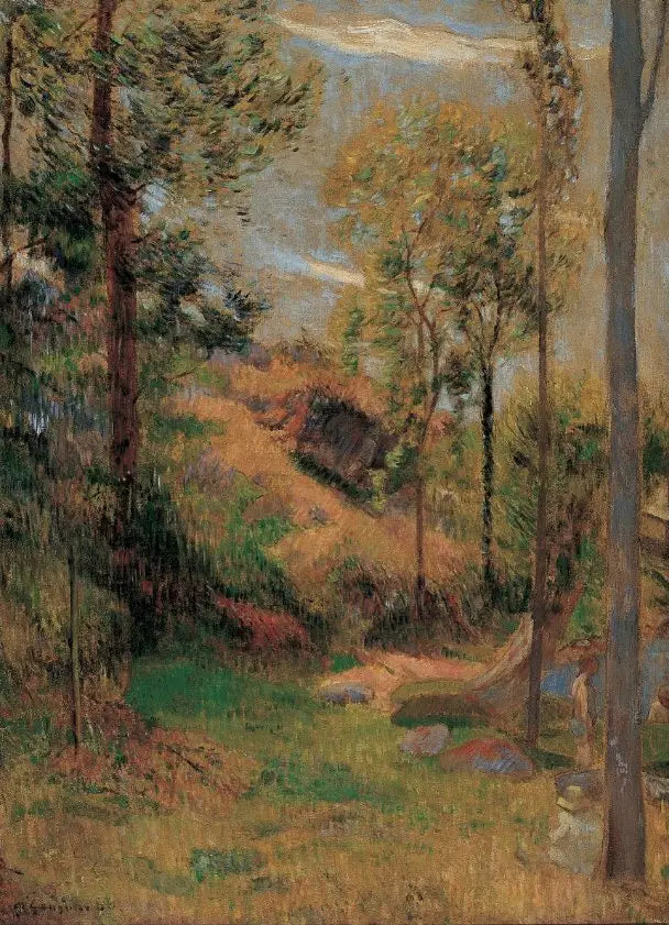 Reproduction du tableau « La baignade devant le port de Pont-Aven - Paul Gauguin » par Alpha Reproduction en peinture à l’huile