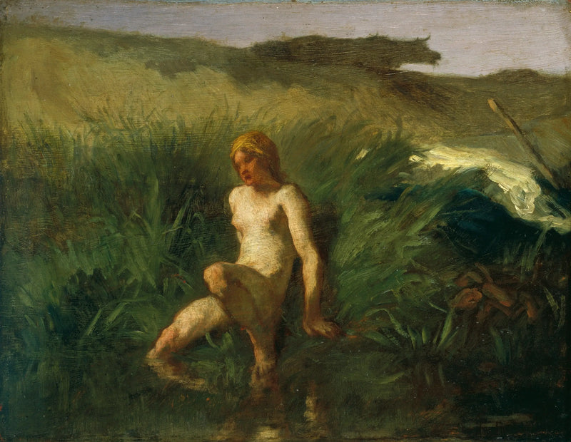 Koupající se - Jean-François Millet