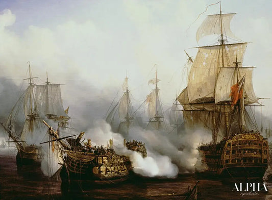 La bataille de Trafalgar - Louis Philippe Crepin - Reproductions de tableaux et peintures haut de gamme