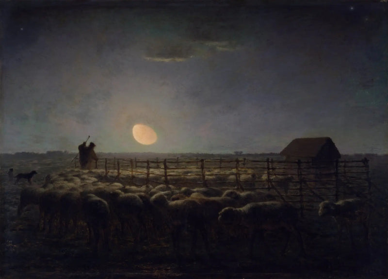 La Bergerie, Clair de Lune - Jean-François Millet