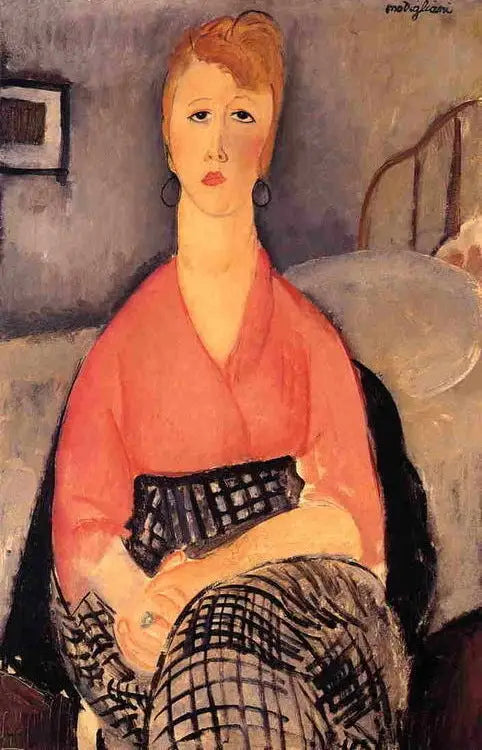 Růžová blůza - Amedeo Modigliani