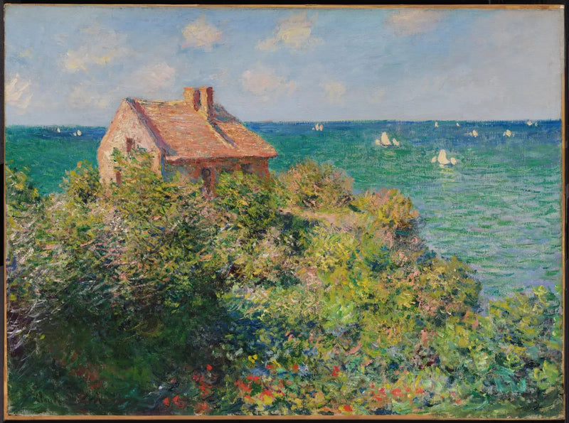 Rybářská chata na útesu ve Varengeville - Claude Monet