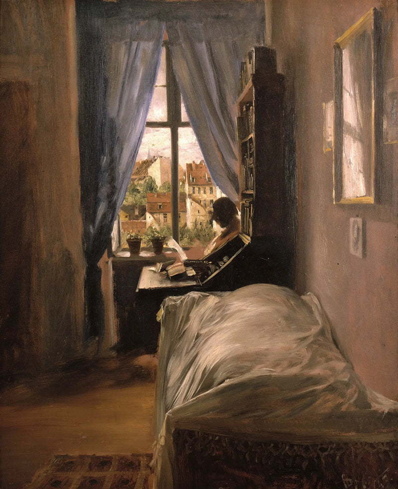La chambre de l'artiste v Ritterstraße - Adolph von Menzel
