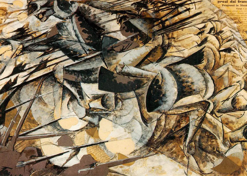 Náklad jezdky - Umberto Boccioni
