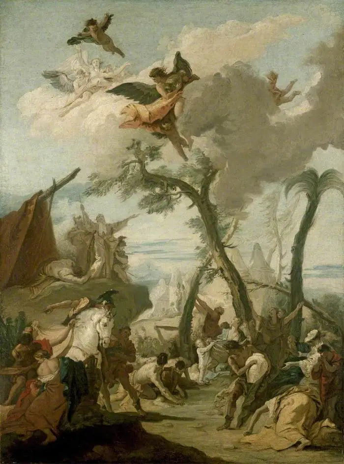 Sběr manny - Giovanni Battista Tiepolo