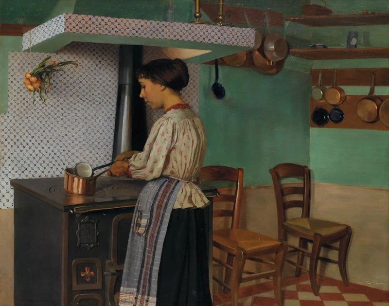 La Cuisinière au fourneau - Felix Vallotton