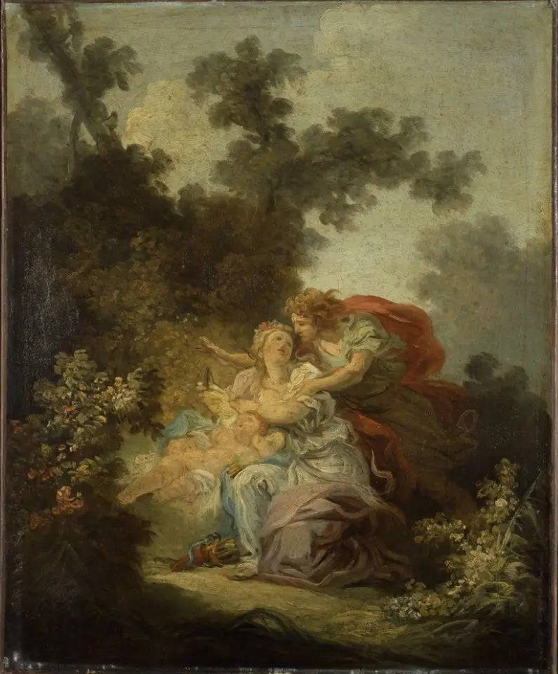 Obrana lásky - Jean-Honoré Fragonard