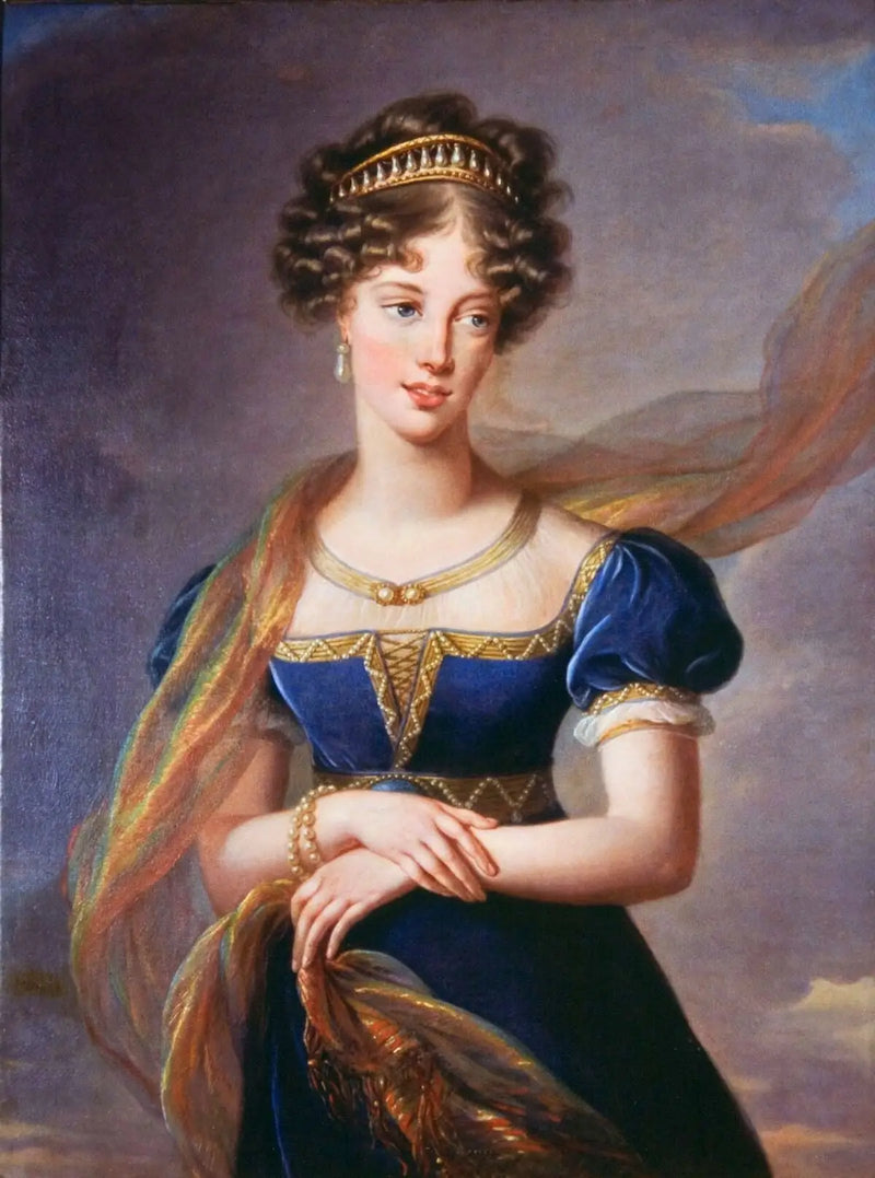 Vévodkyně z Berry v modrém sametovém šatu - Élisabeth Vigée Le Brun