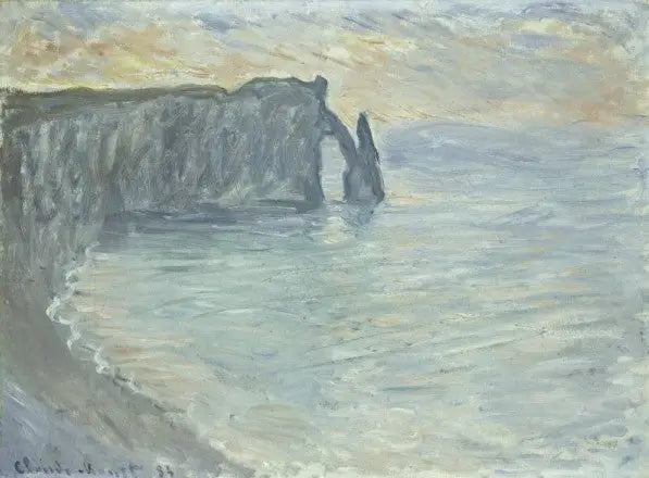 Útes d'Aval s bránou a jehlou - Claude Monet
