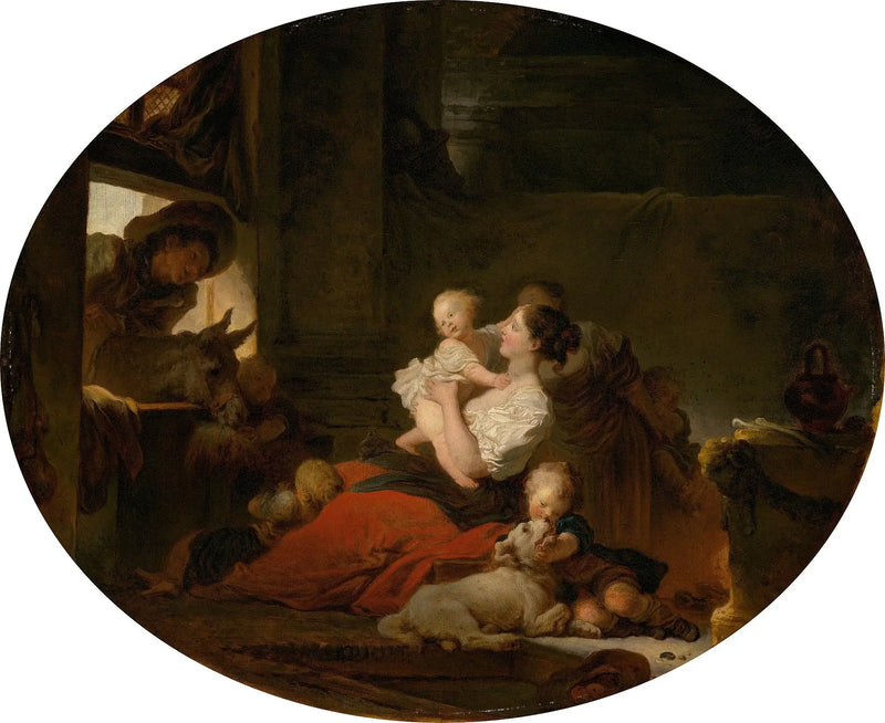 Šťastná rodina - Jean-Honoré Fragonard