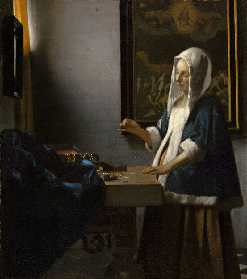 Žena s váhami - Johannes Vermeer
