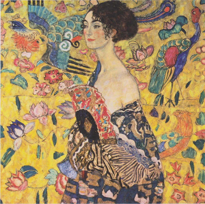 Žena s vějířem - Gustav Klimt