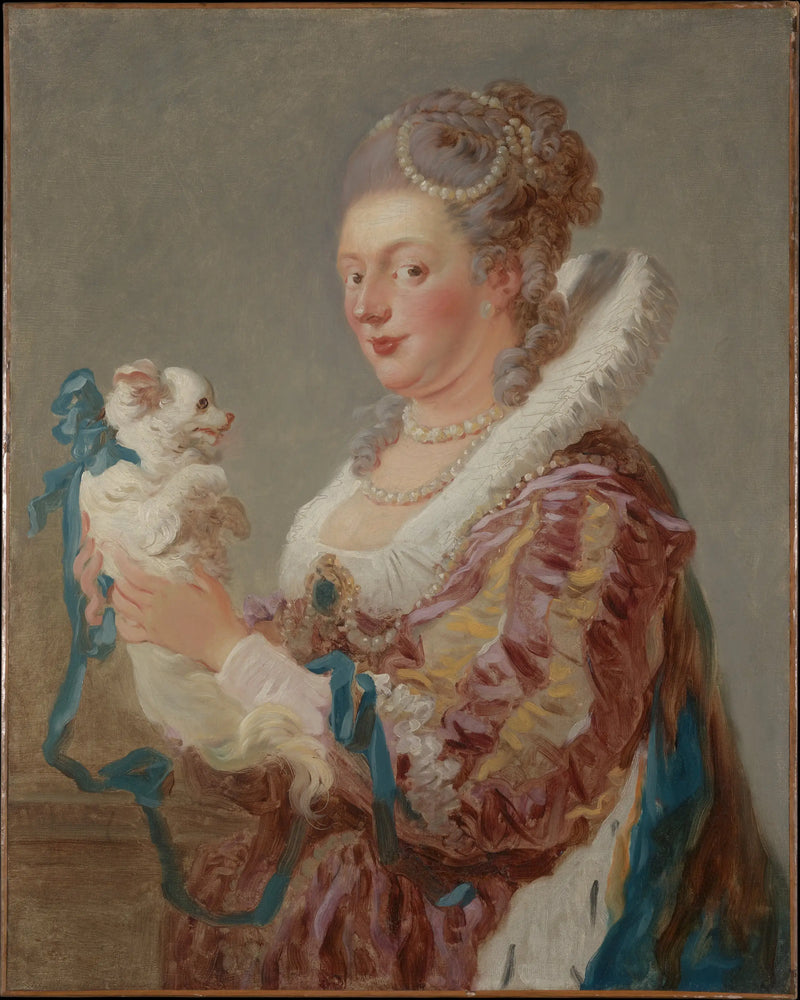 Žena se psem - Jean-Honoré Fragonard