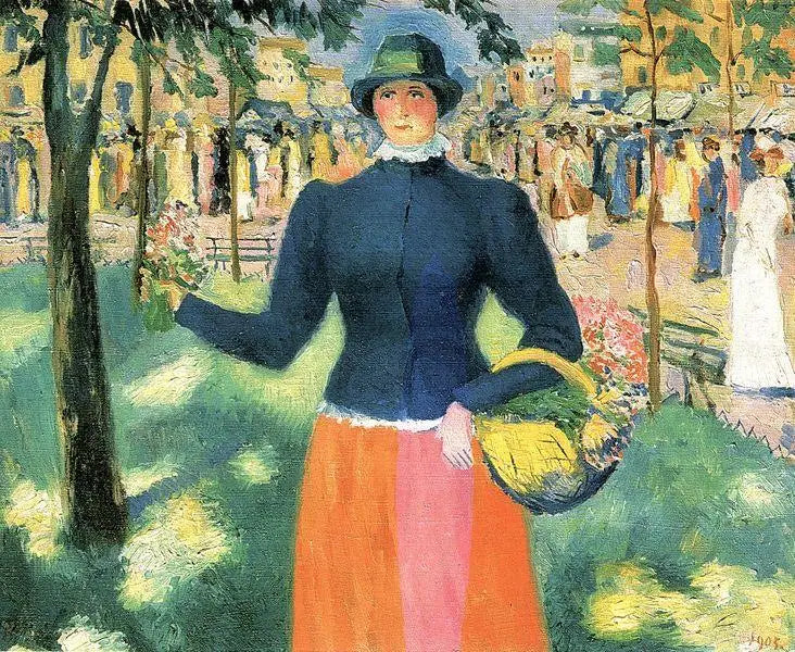 La Dívka s Květinami II - Kazimir Malevich
