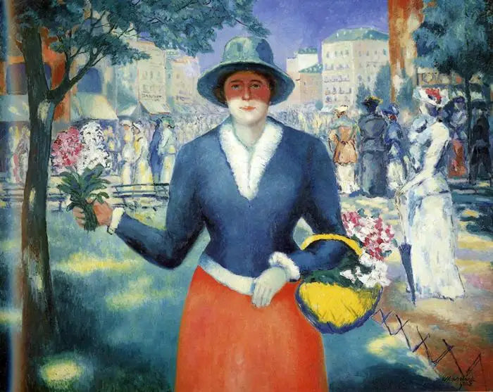 La Dívka s Květinami III - Kazimir Malevich