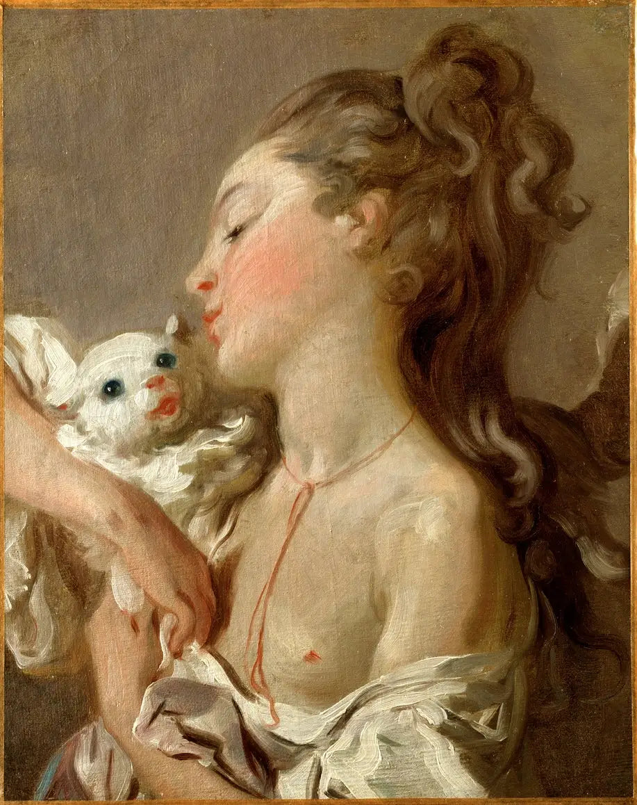 La jeune fille au chat - Jean-Honoré Fragonard - Alpha Reproduction