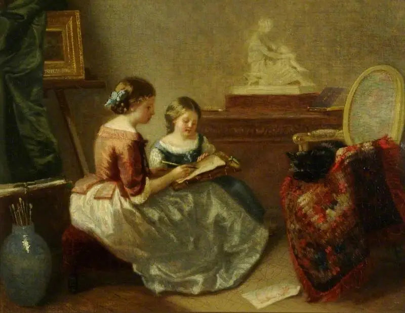 La leçon de dessin - Jean-Honoré Fragonard