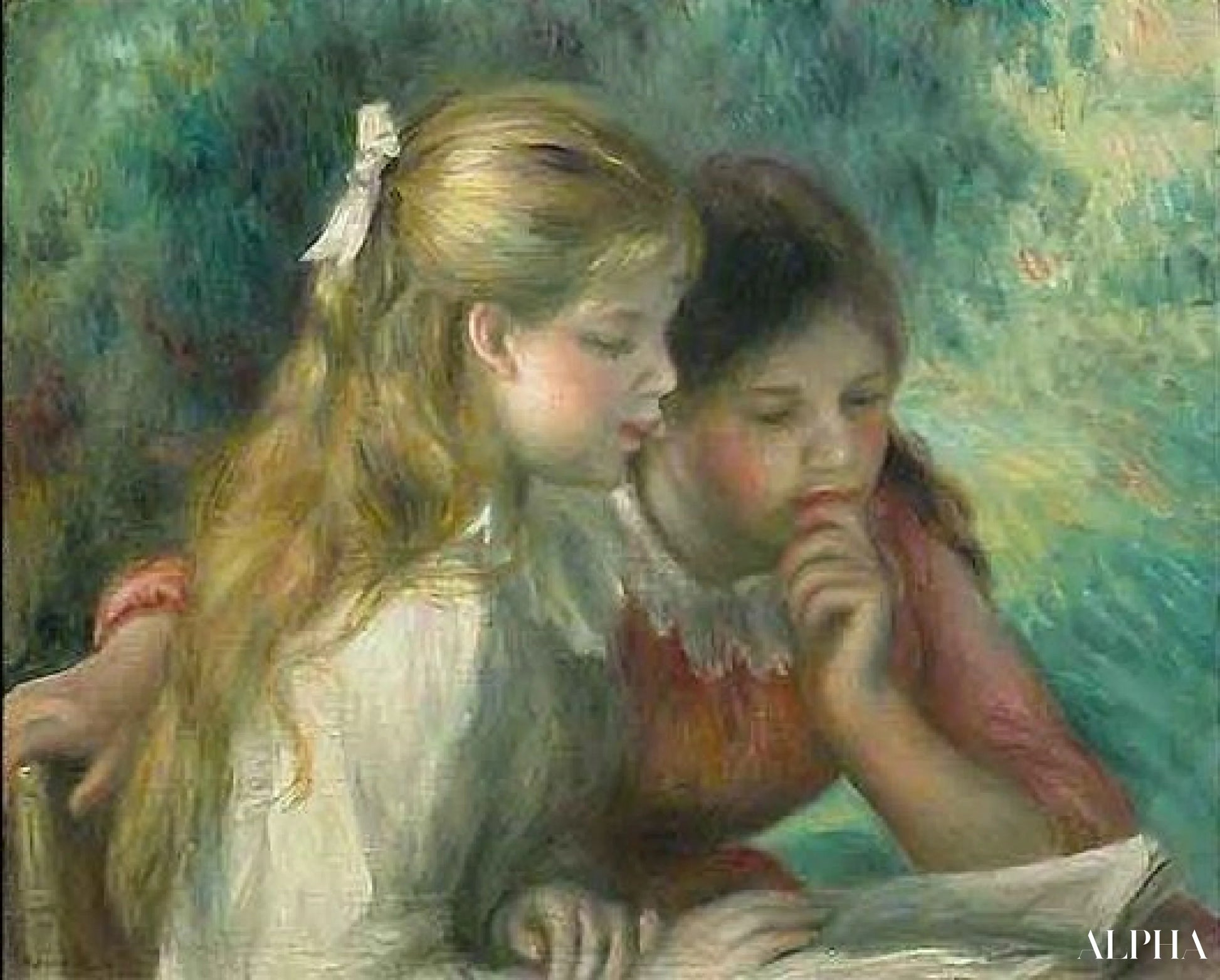 La Lecture - Pierre-Auguste Renoir - Reproductions de tableaux et peintures haut de gamme