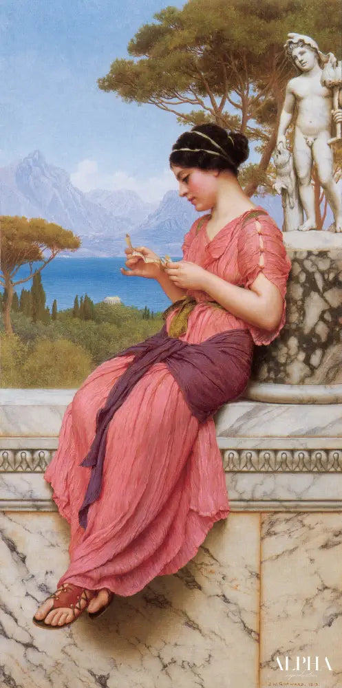 La lettre d'amour - John William Godward - Reproductions de tableaux et peintures haut de gamme